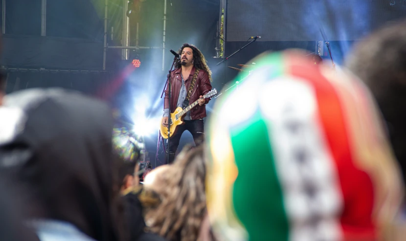 an image of a concert with a guitar