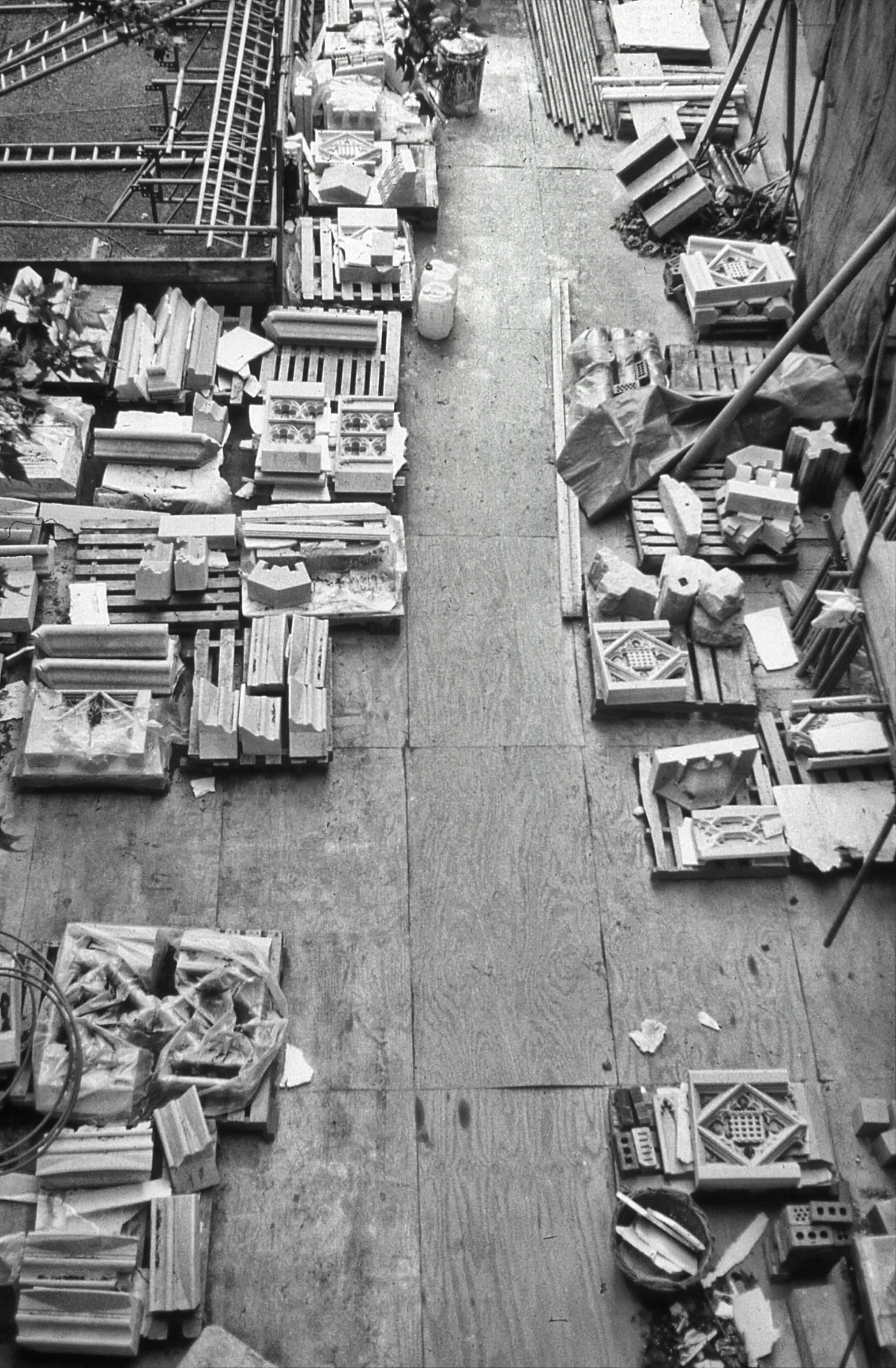 several rows of beds laying on the floor