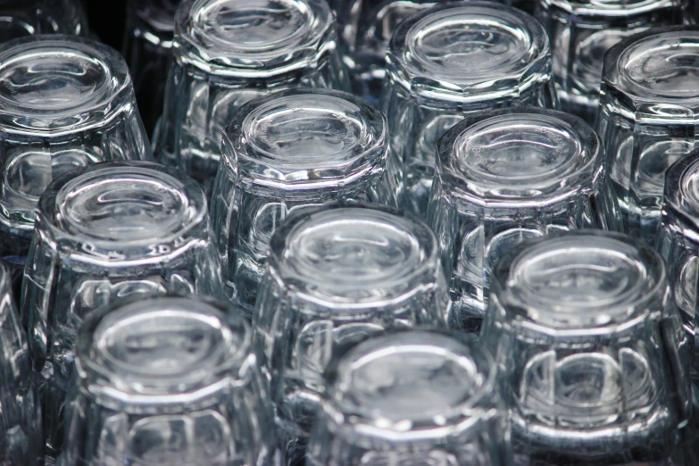 there are many empty clear glass bottles