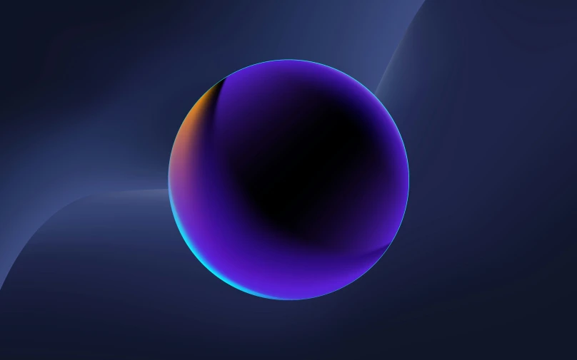 a bright purple ball is on the surface