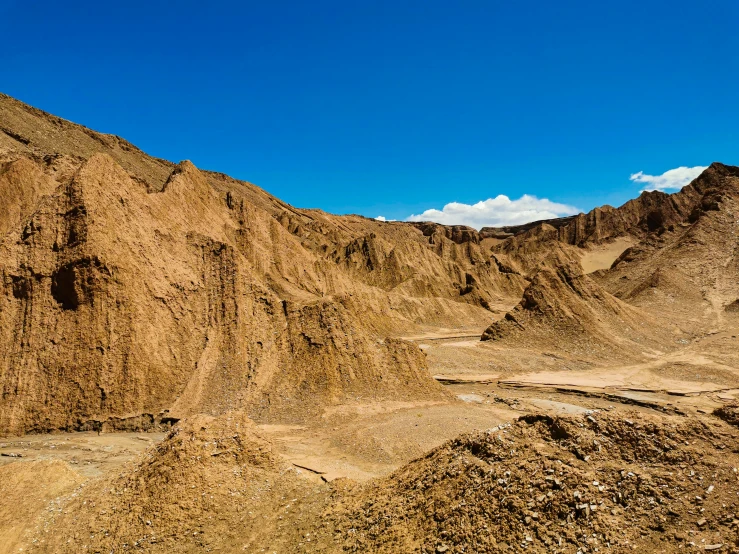 a desert area with many different colored hills