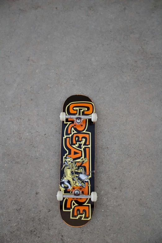 a skateboard with the word, get on it