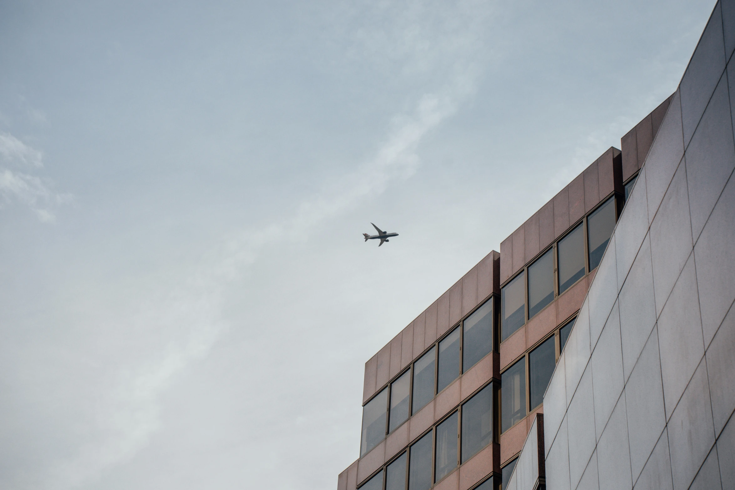 an airplane that is flying in the air