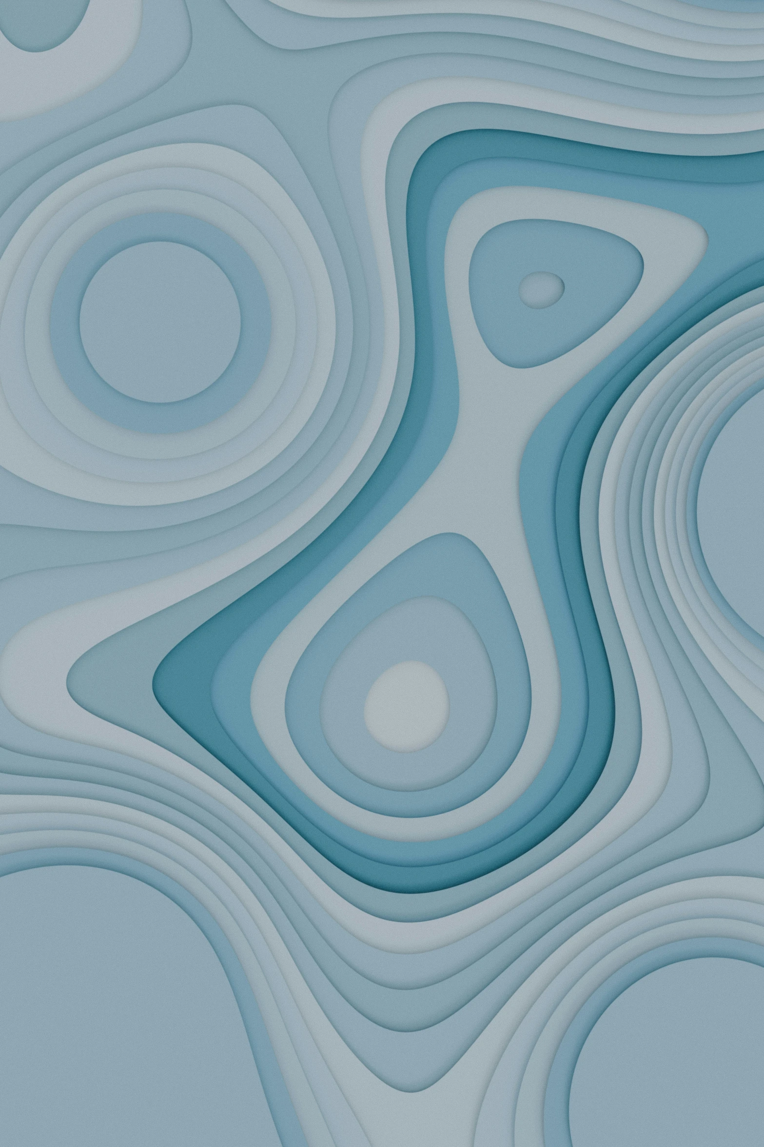 a wavy blue and white design with many curves