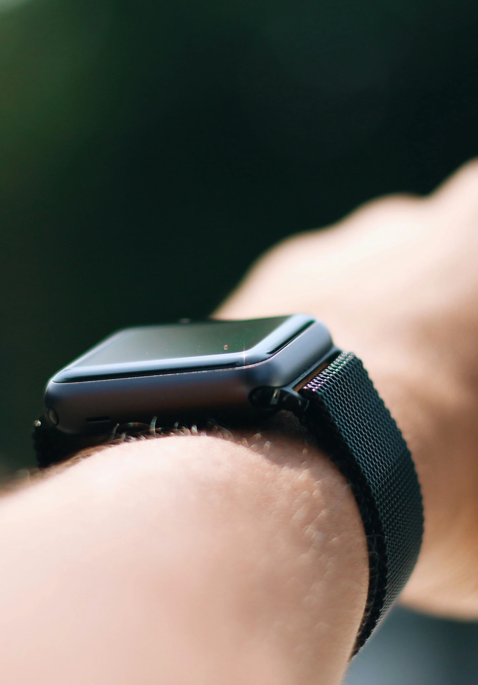 a smart watch is attached to the wrist band