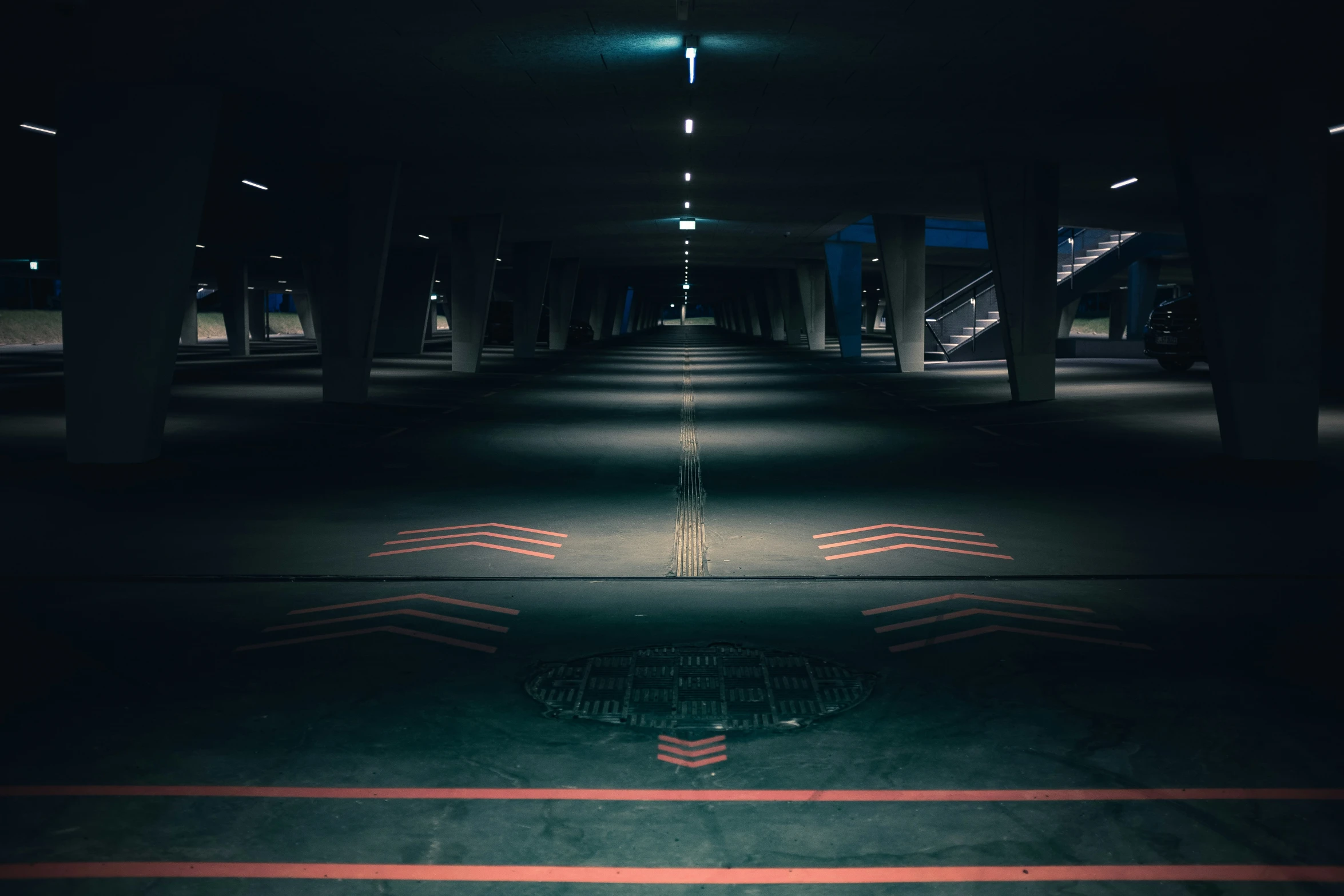 the light at the end of an empty parking lot