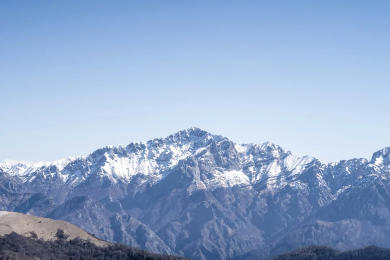 a landscape s of mountains covered in snow