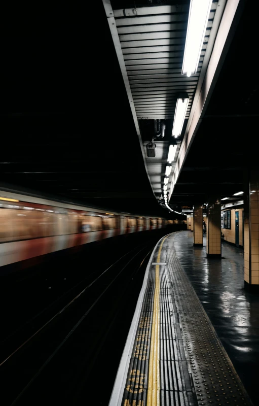 this is a train coming into the station