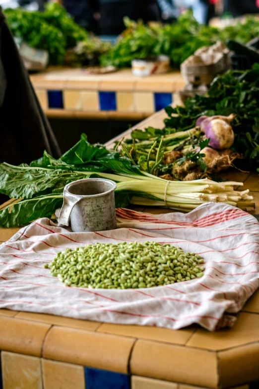 a bunch of vegetables laid out on a table