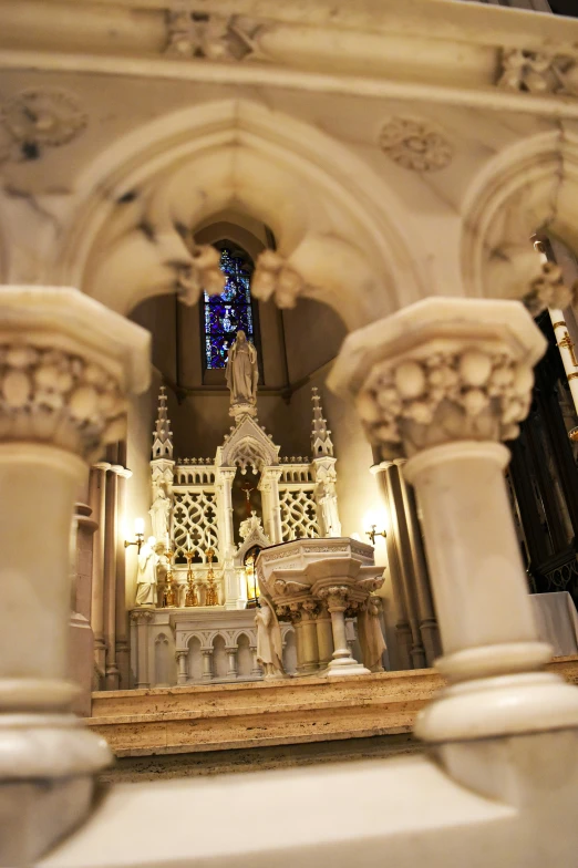 the church has an elaborate interior and stone decoration