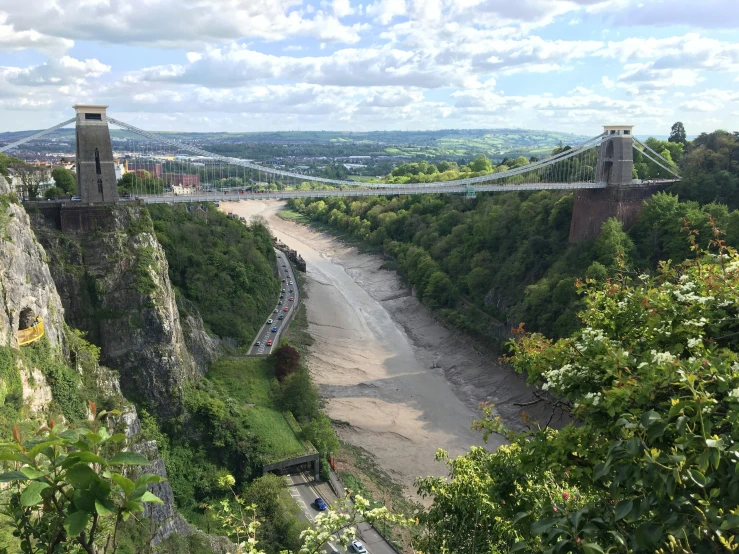 a view of a river in the middle of a valley