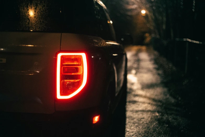 the taillights and ke lights of a vehicle