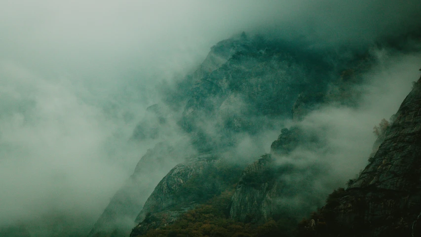 the top of some cliffs, on an overcast day