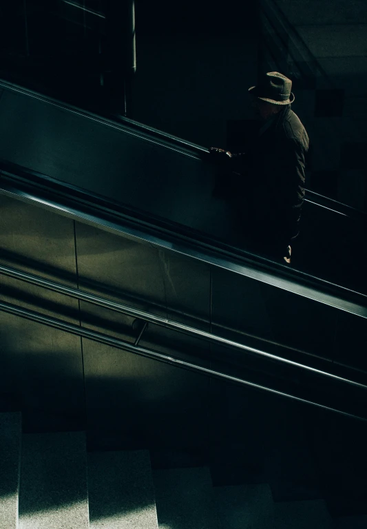 an image of a man riding down some stairs
