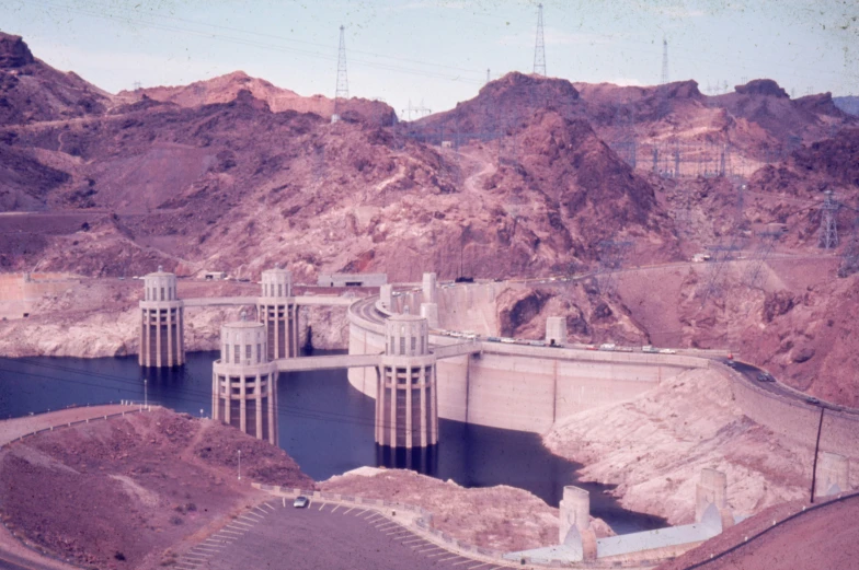 the desert has several hills and large gates