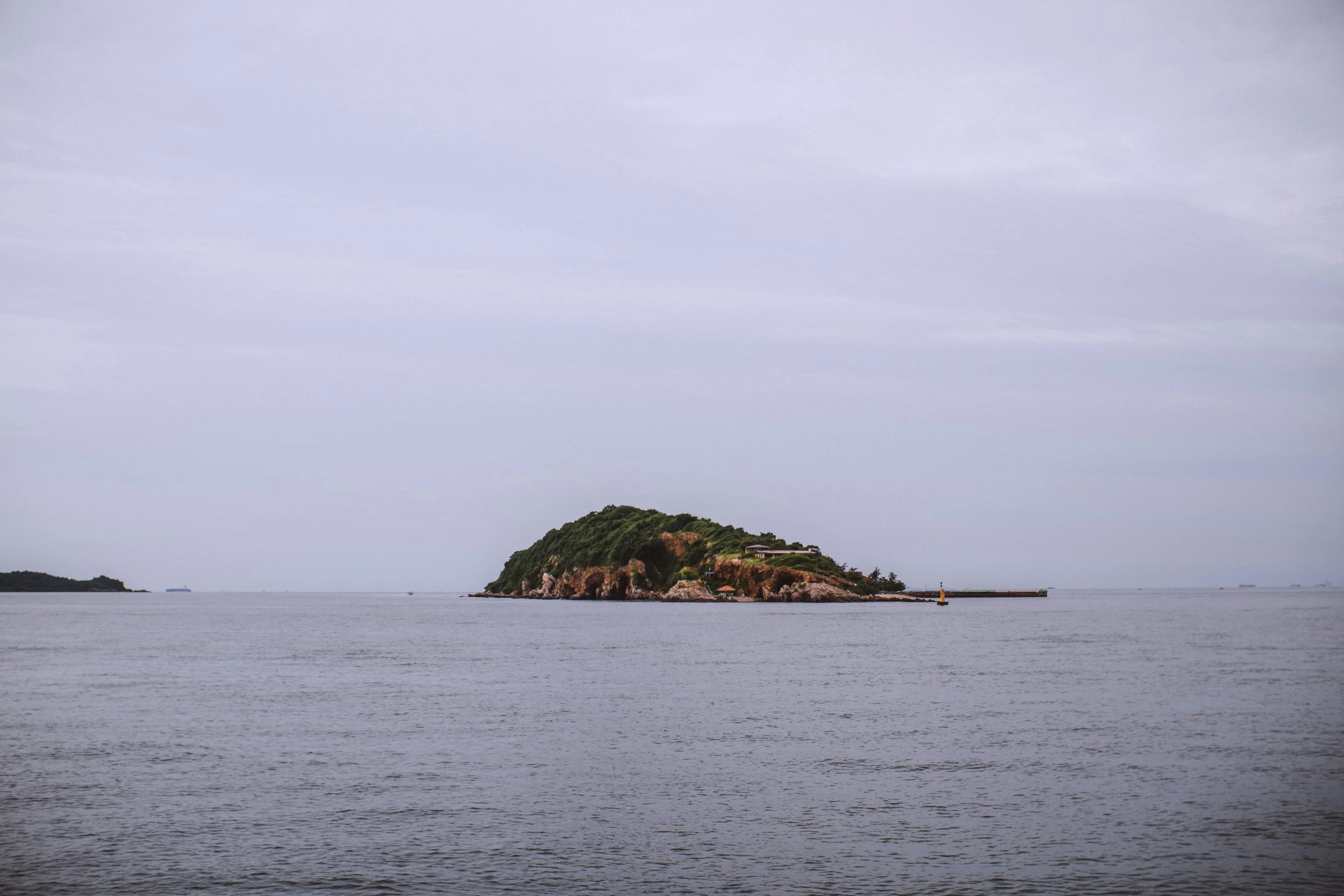 a big island in the middle of the ocean