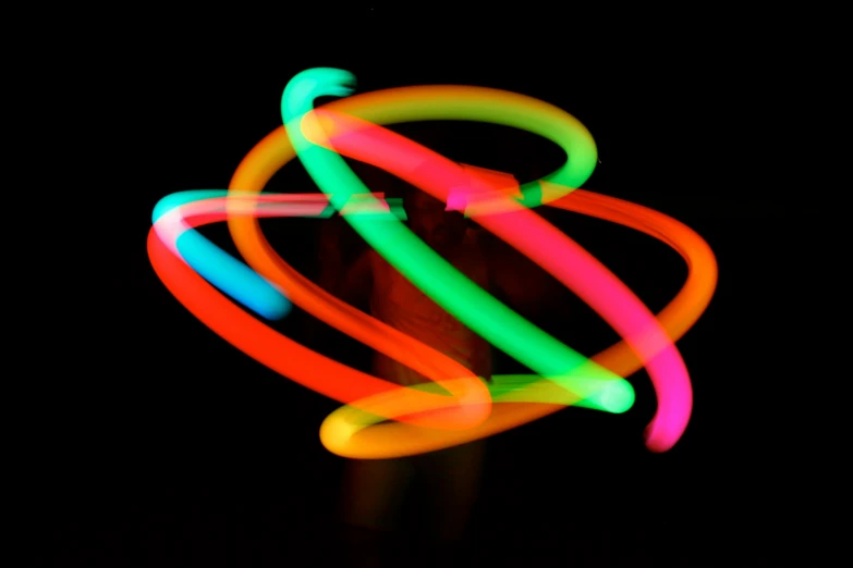 a neon glow ring in the dark