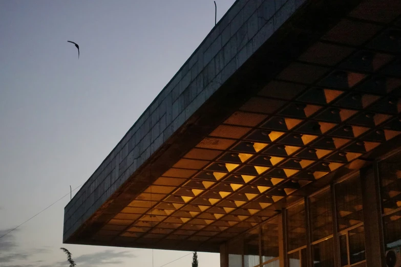 a view of an underpass from underneath