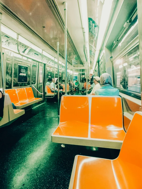 the seats are very comfortable on the subway