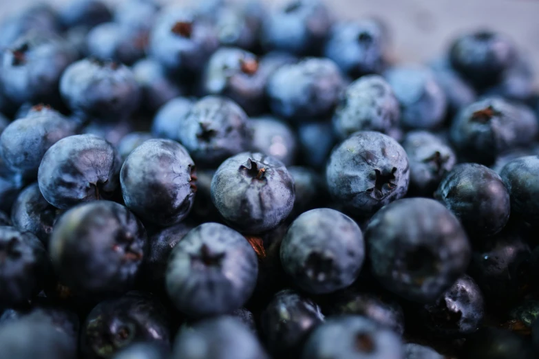 some blueberries have blueberries on them