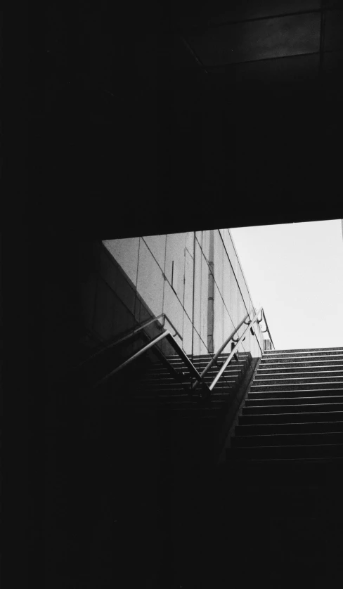 the sky is getting darker at this escalator