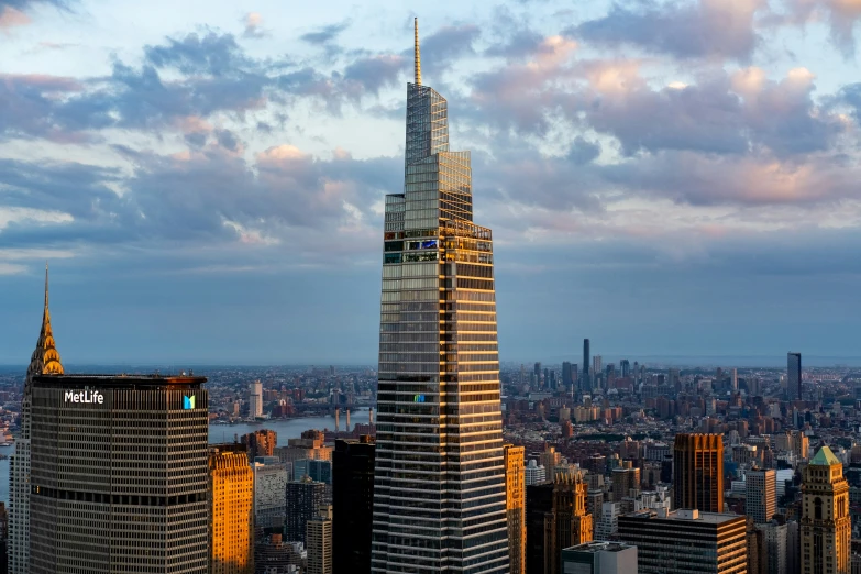 the view of the city from the top of one world trade center