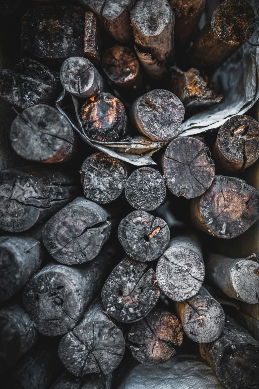 coal that has been extracted into soing with charcoal