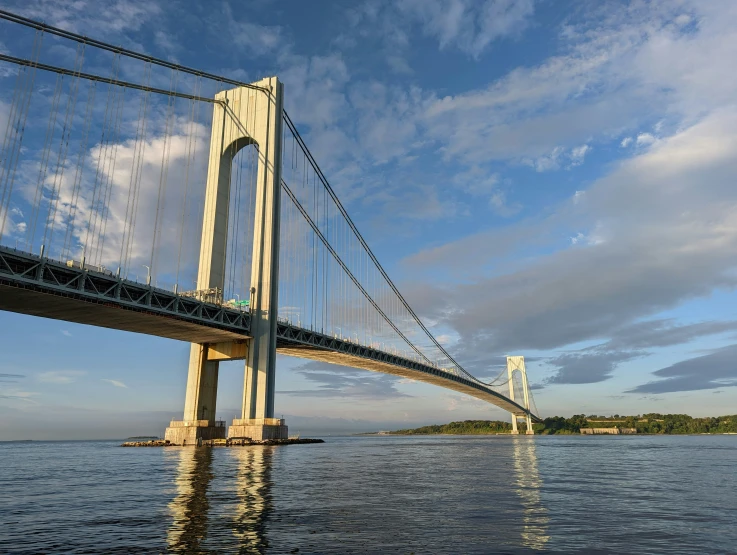 a bridge spanning across a large body of water