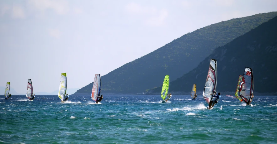 some very big pretty boats out in the water