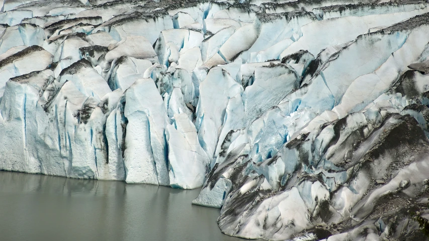 this is an extreme view of a glacier wall