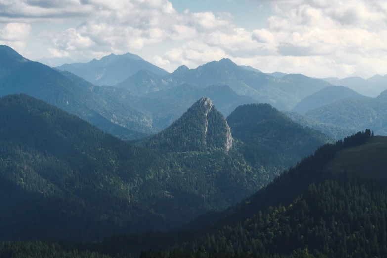 a mountain range is shown in the distance