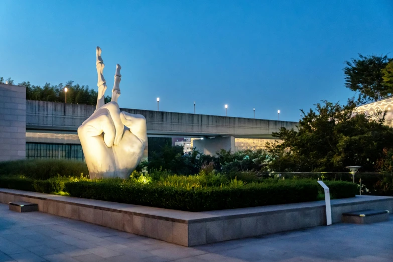 this is a statue in front of a building