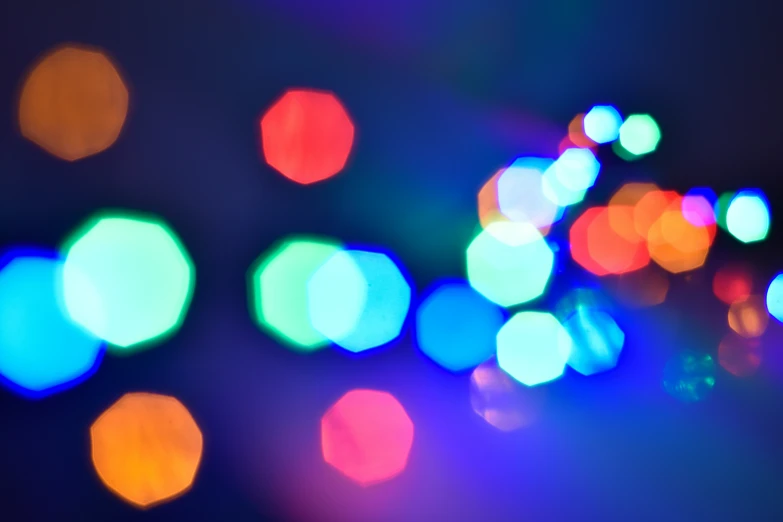 an array of blurry lights are seen on this image