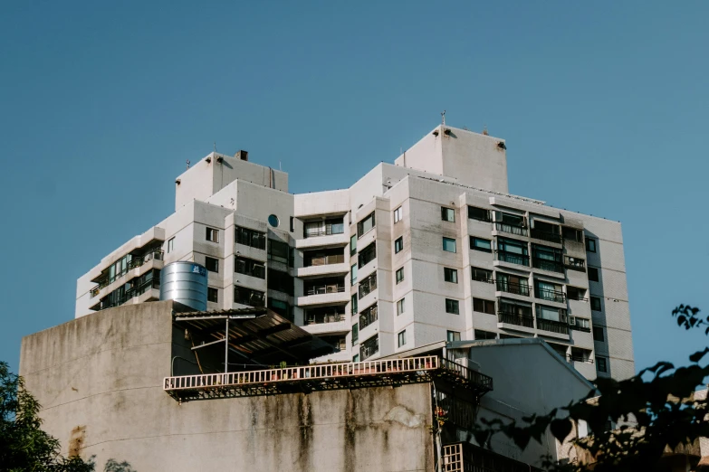 a building with two floors that look like they have been cut in half