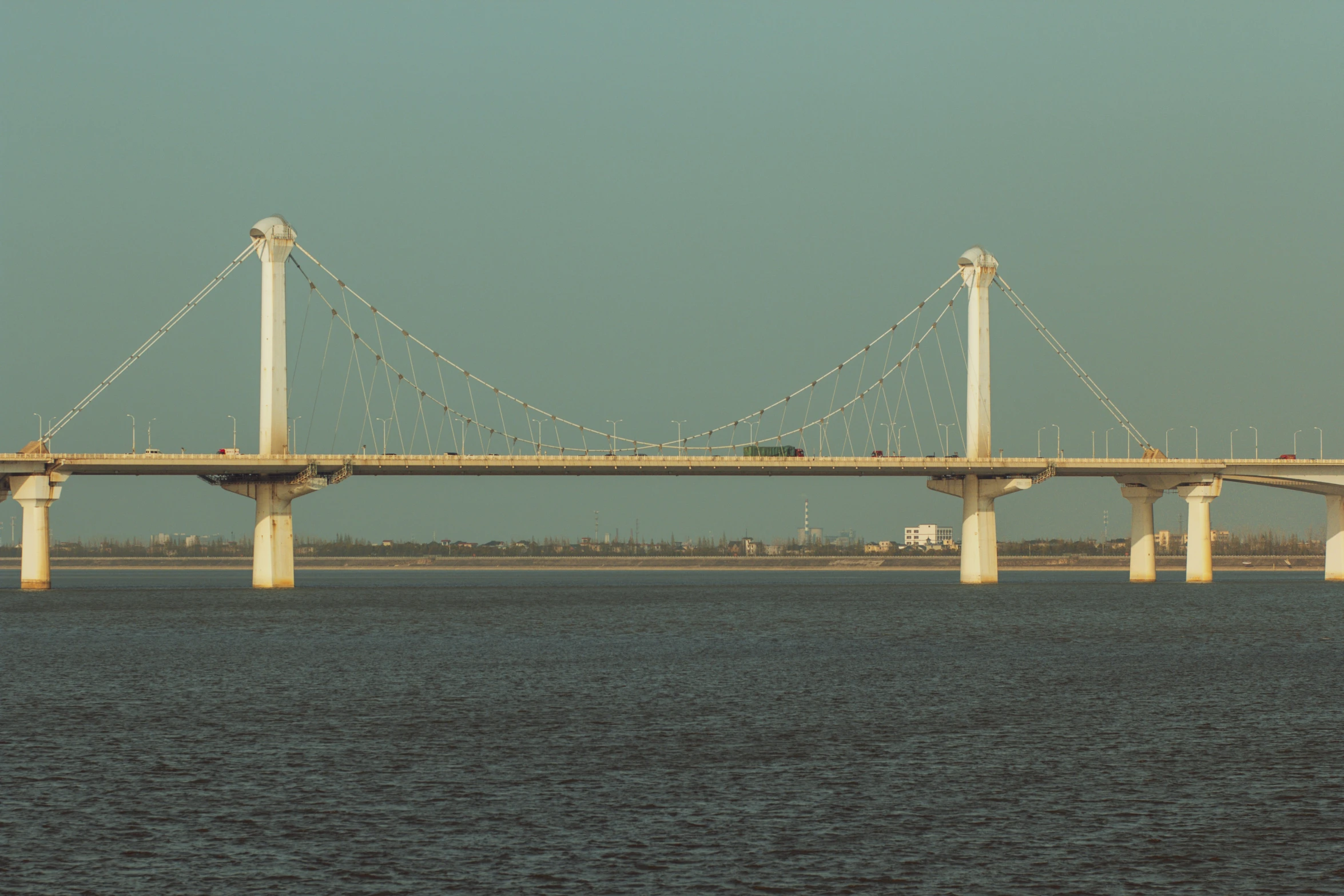 a bridge that is across some water