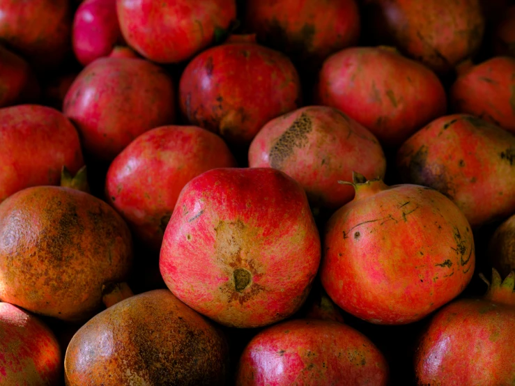 there are many red and green fruit together