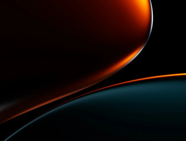 an abstract dark background with shiny yellow orange details