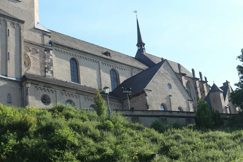 a tall building with a steeple sitting on top of it