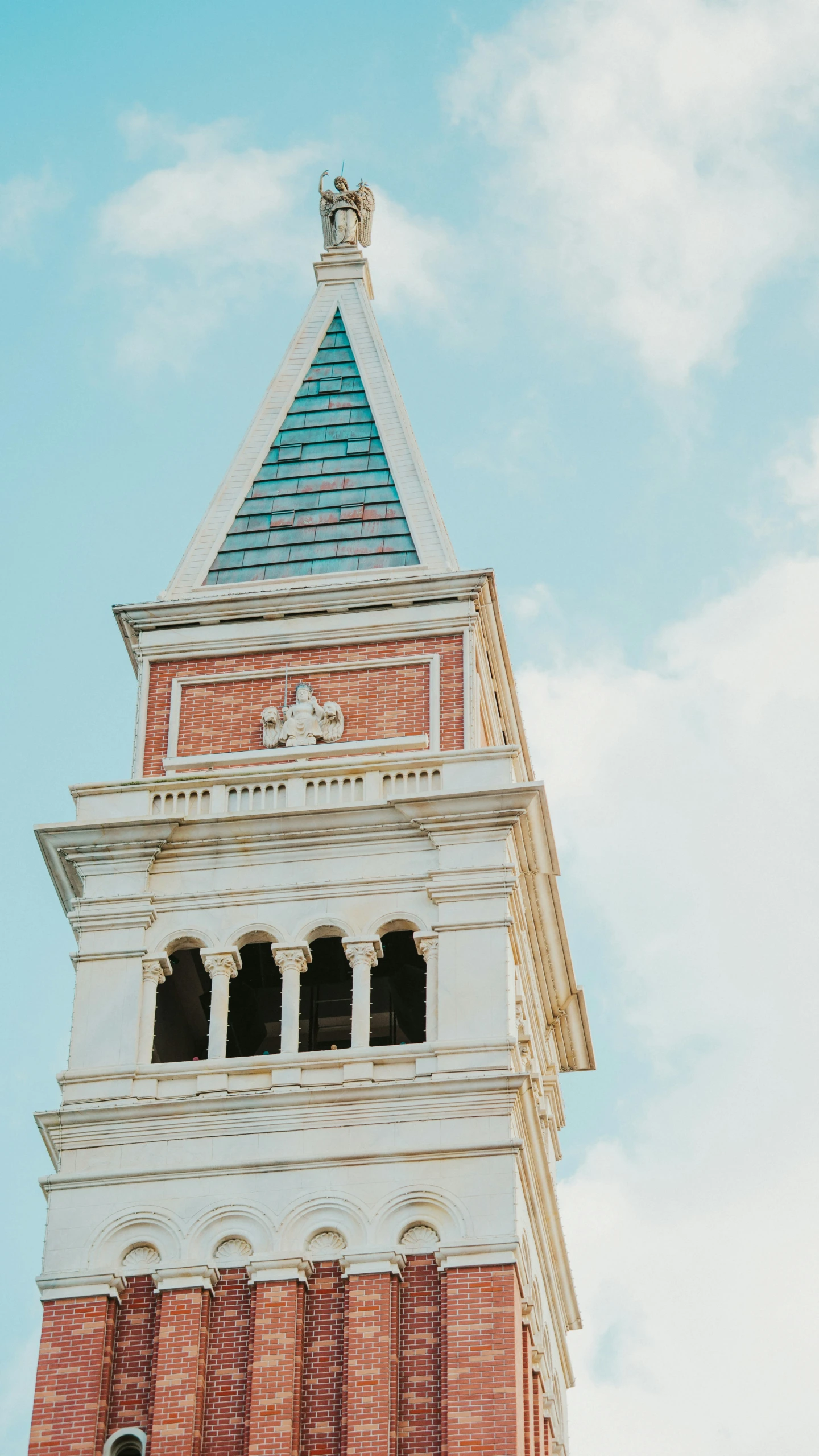 a clock tower with a clock built into it