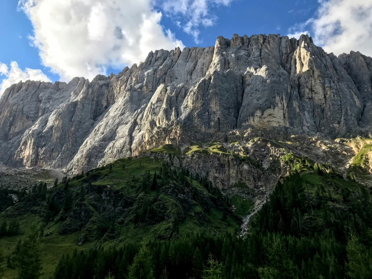 the sky is clear in the mountains