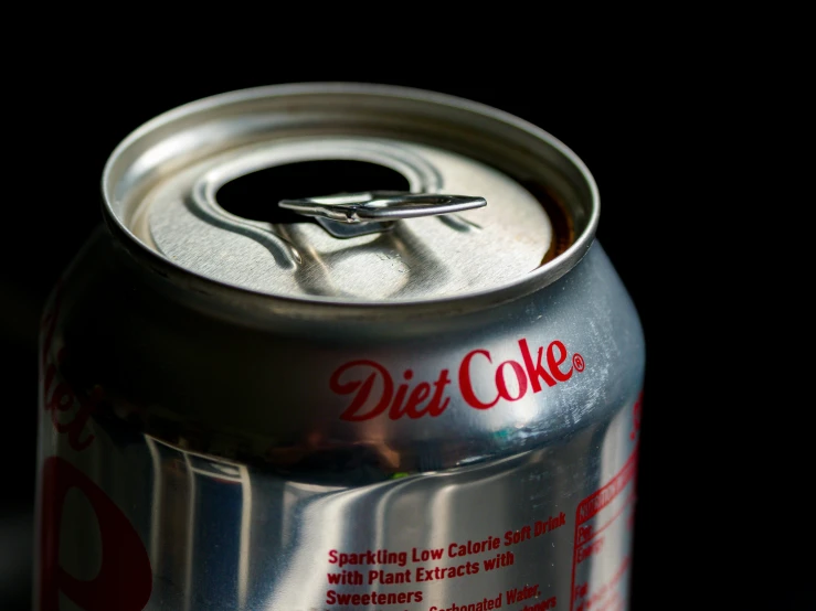 a red and white can of diet coke