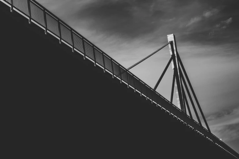 a black and white po of a bridge