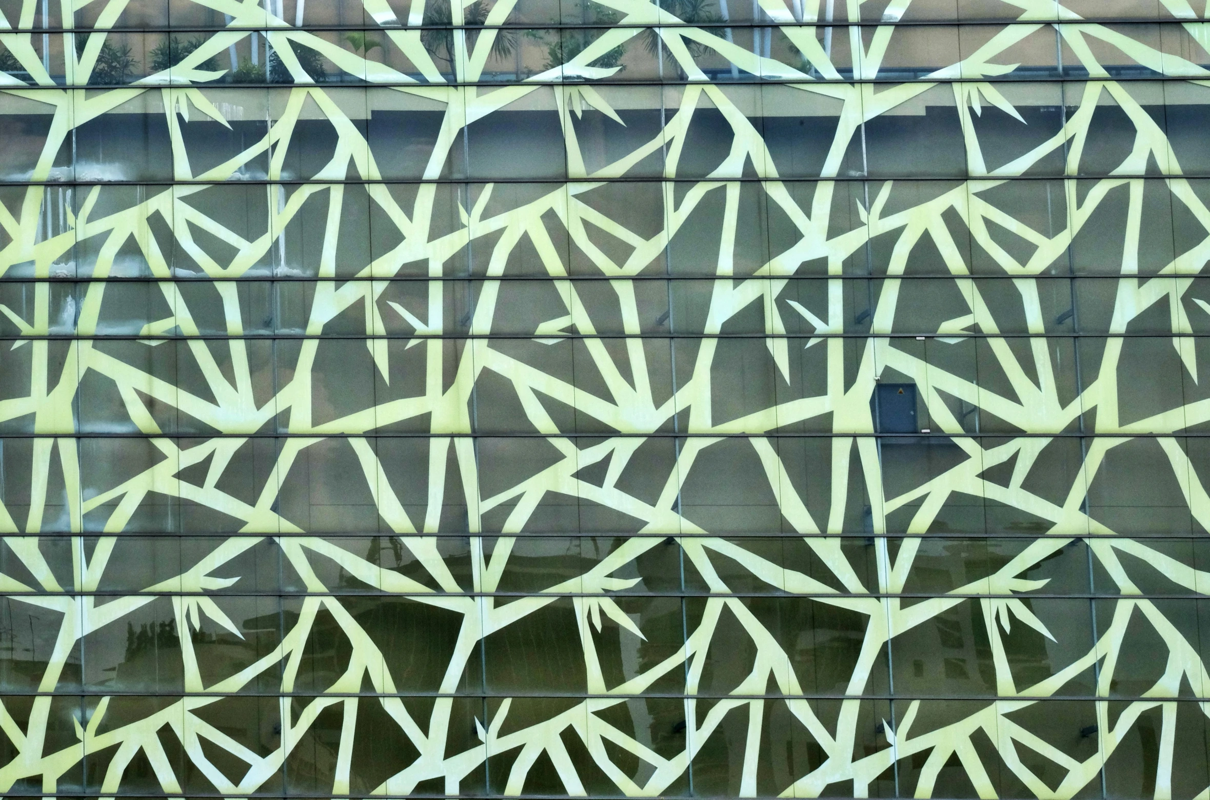 a close up view of a glass window