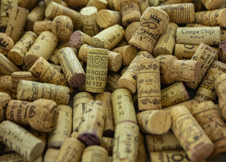 the number of wine corks left over the past is almost as large as their size