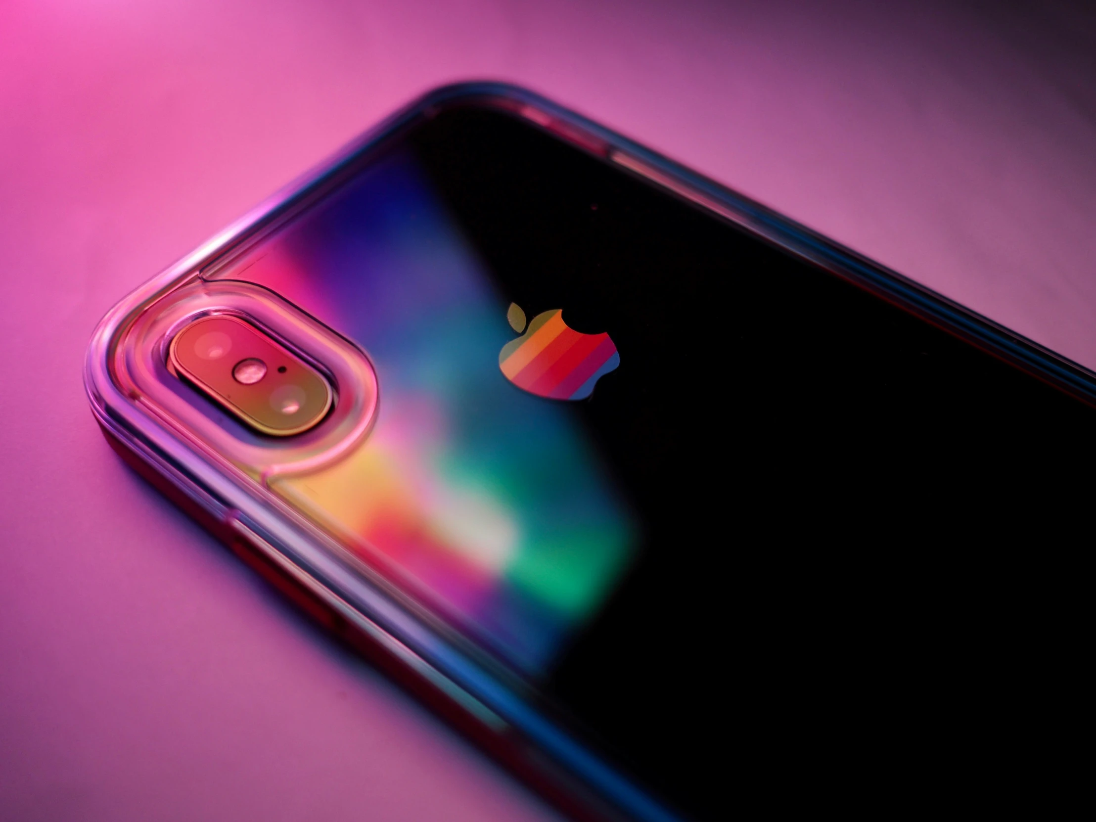 a close up image of an apple phone