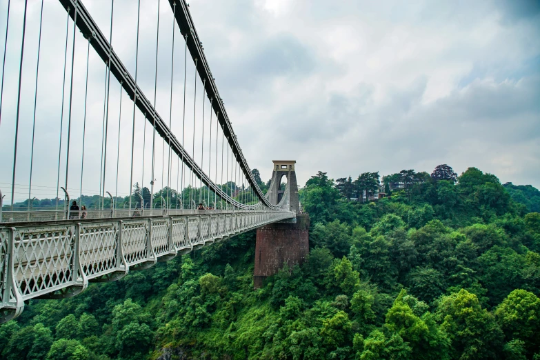 there is a bridge going over a hill