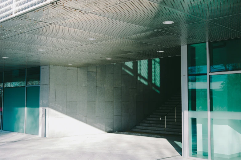 an image of stairway in front of a building