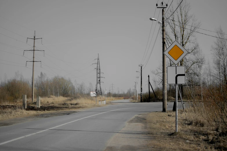 an empty street with no cars on the street