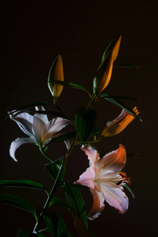 flowers are blooming in a small glass vase