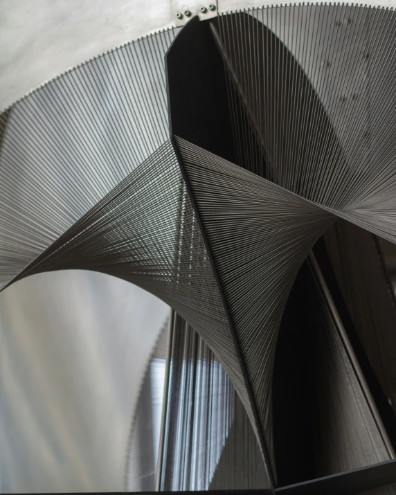 the curved metal material is designed like a structure